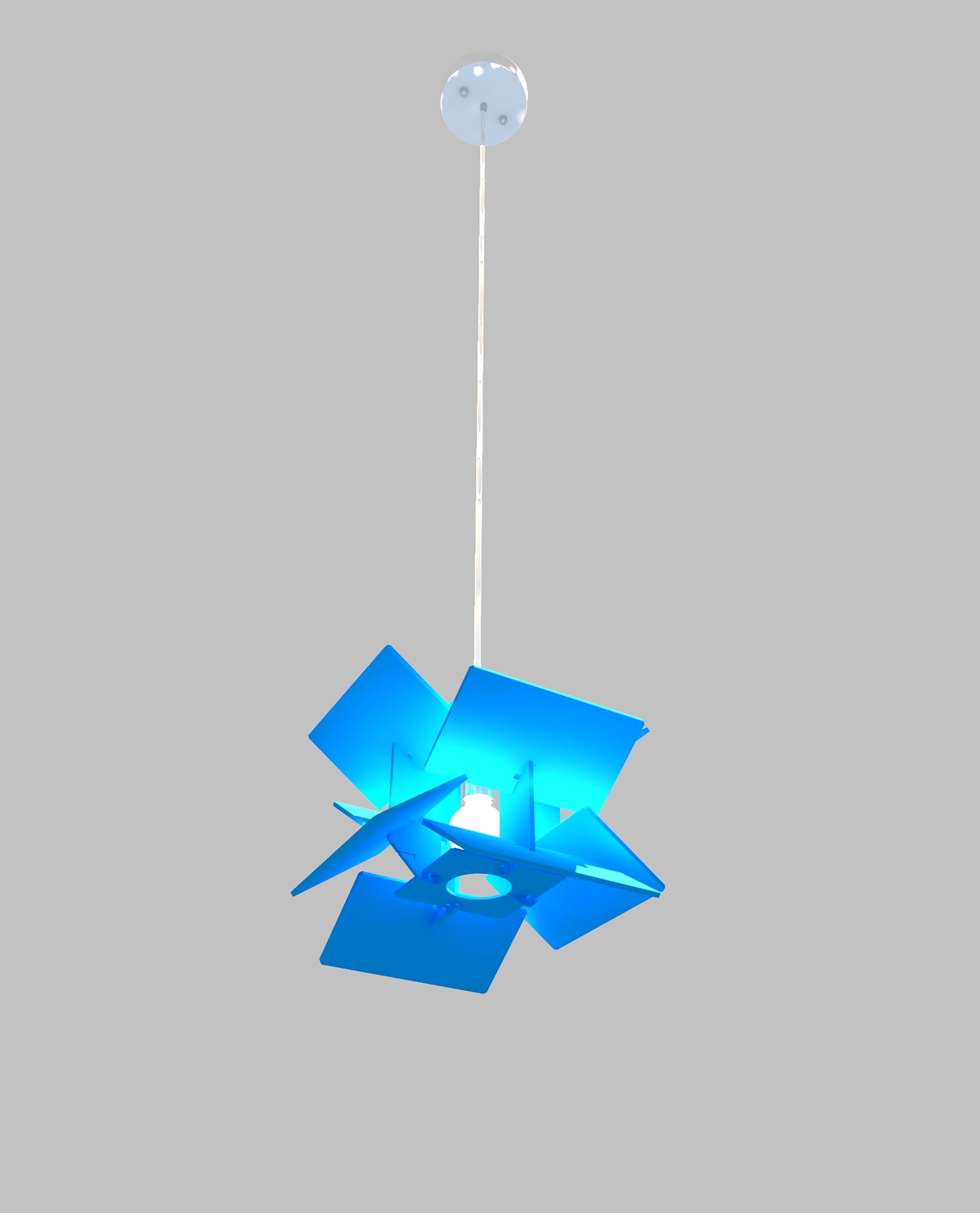 pendant light in blue