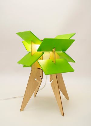 Green Wood Desk Lamp