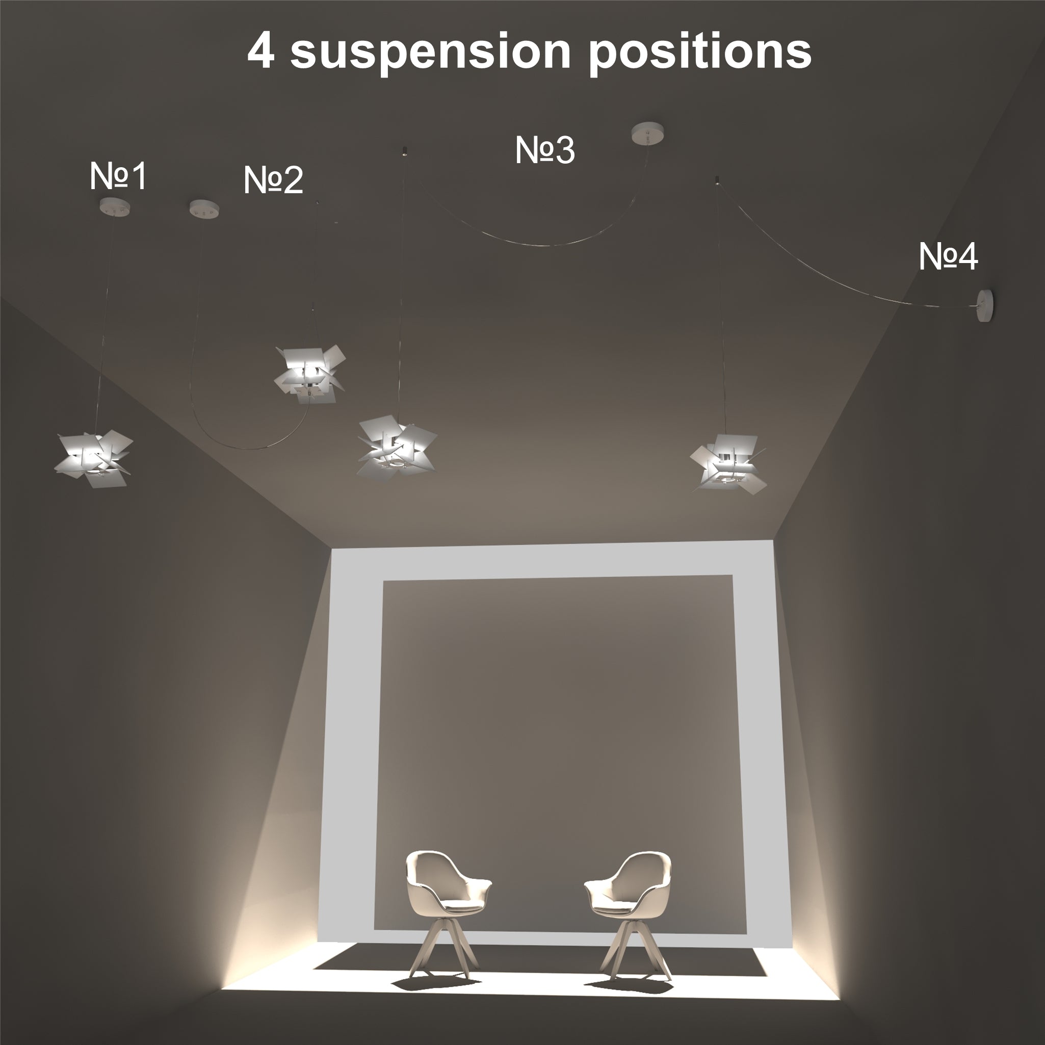 Top lights position for suspending